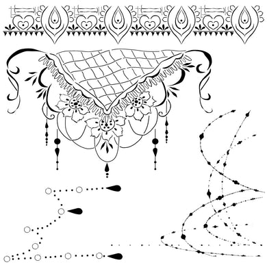 Beads & Lace Stencil