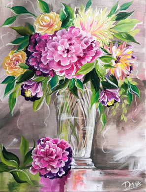Florals in Crystal Cut Vase Downloadable Video Lesson