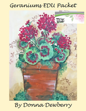 EDU Packets (Painting Parties) Geraniums