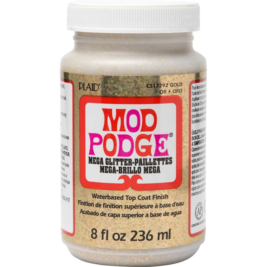 Mod Podge Gold Mega Glitter, 8 oz.