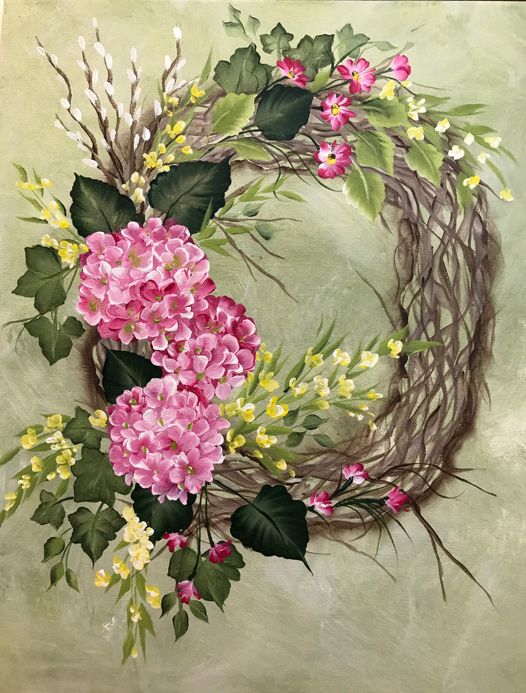 Hydrangea Wreath Pattern Packet