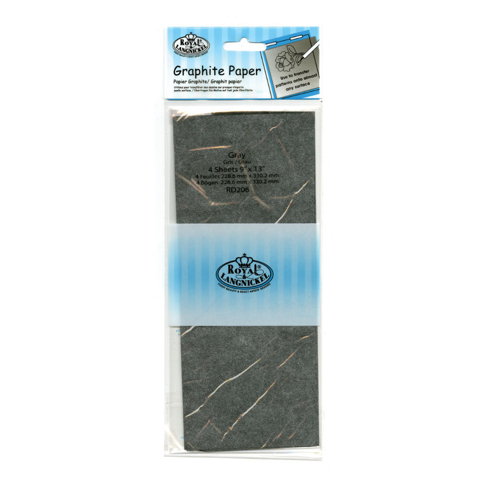 RD206 Graphite Paper - 9x13, 4 Sheets Gray
