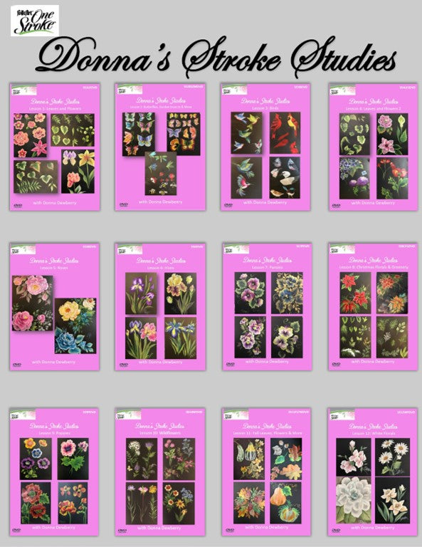 Donna's Stroke Studies - Lessons 1-12 Design Sheets And Patterns
