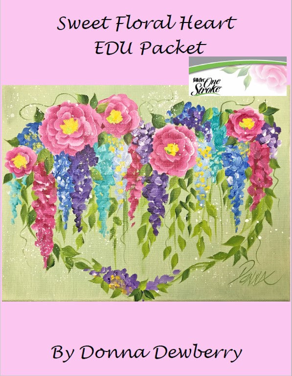 EDU Packets (Painting Parties) Sweet Floral Heart