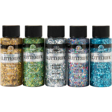 PromoFAGL02 FolkArt Glitterific Enchanted Unicorn 5pc 2 oz Paint Set