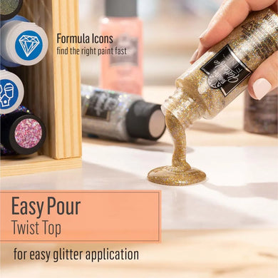 FolkArt Extreme Glitter 14pc 2 oz Paint Set