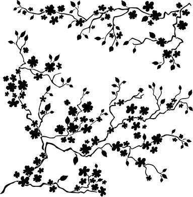 Cherry Blossoms Stencil