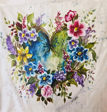 Floral Heart Fabric Painting Downloadable Video Lesson