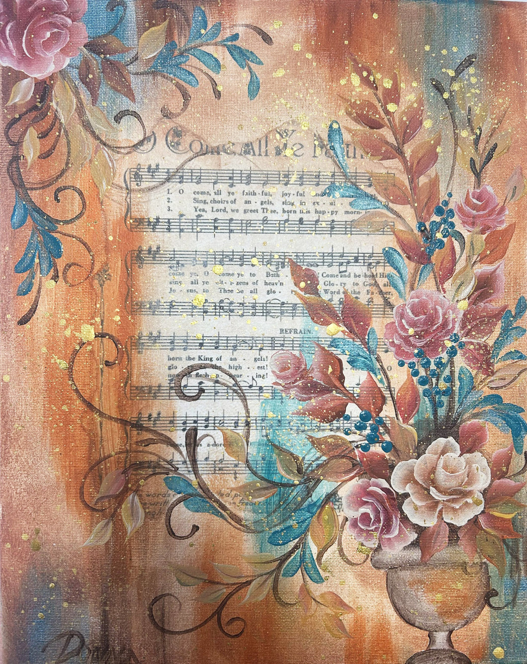 Vintage Music & Florals Downloadable Video Lesson - Dewberry U