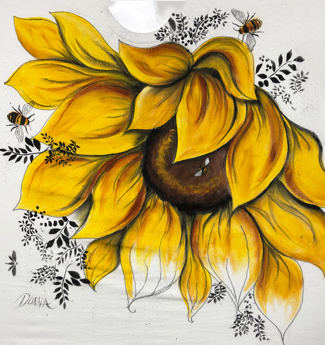 Sunflower Shirt - New Design with Stencils Downloadable Video Lesson