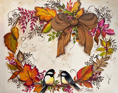 Chickadees and Bow Wreath Downloadable Video Lesson