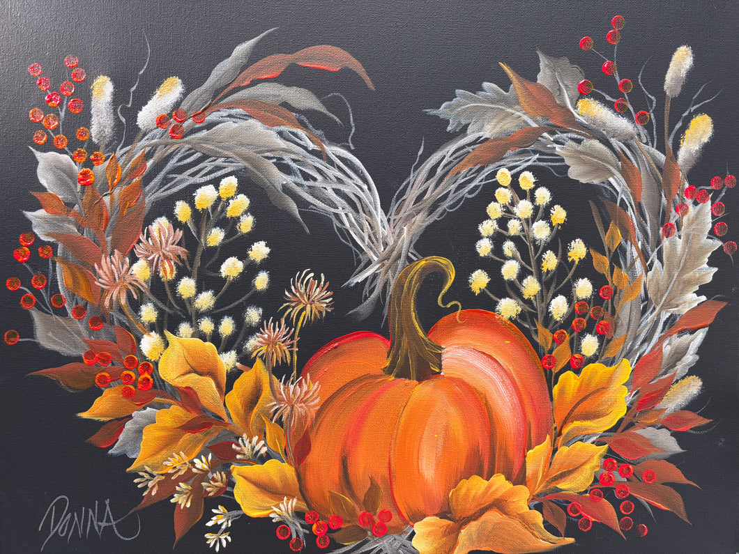 Fall Pumpkin Wreath Downloadable Video Lesson