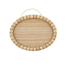 48166 Plaque - Wood Oval With Beaded Edge