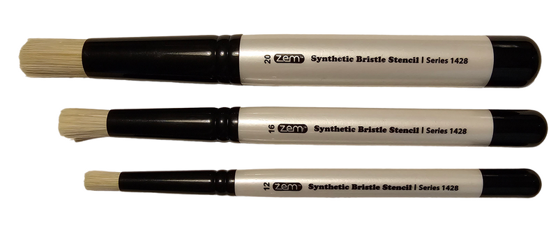 Series 1428 Synthetic Bristle Stencil Brushes - 3pc – Dewberry U