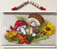 63507 Plaque -  Plexiglass With Beaded Handle and Wood Frame
