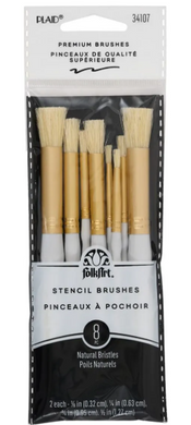 34107 - Folkart® Brush Sets - Stencil Brush Set, Short Handle