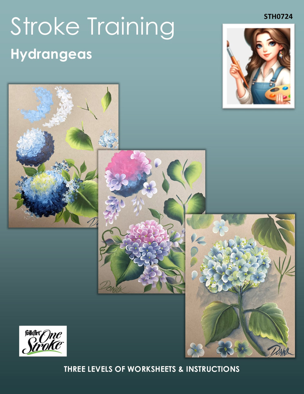 Stroke Training - Hydrangeas Worksheet Packet