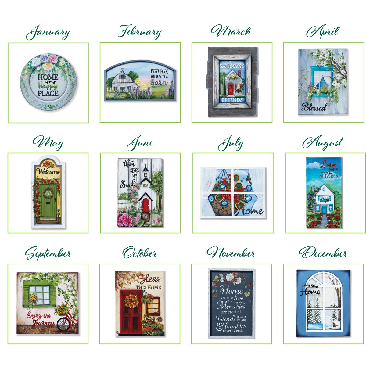 Home Town Painting of the Month Kit Let's Paint 2021 with Donna Dewb