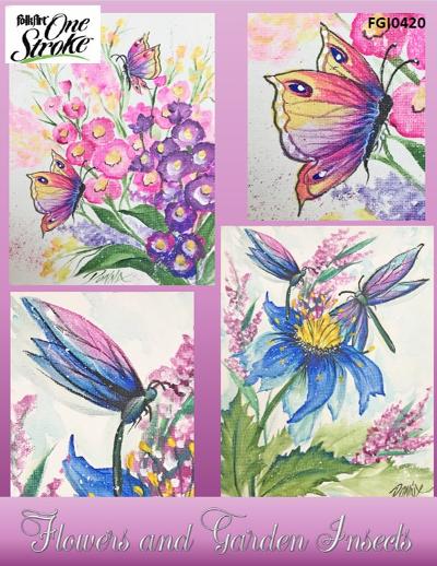 Flowers & Garden Insects-Watercolor/Waterstrokes with Acrylics Project Packet