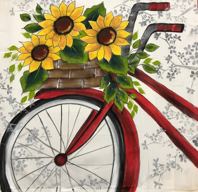 Sunflower Basket Bicycle Design Downloadable Video Lesson