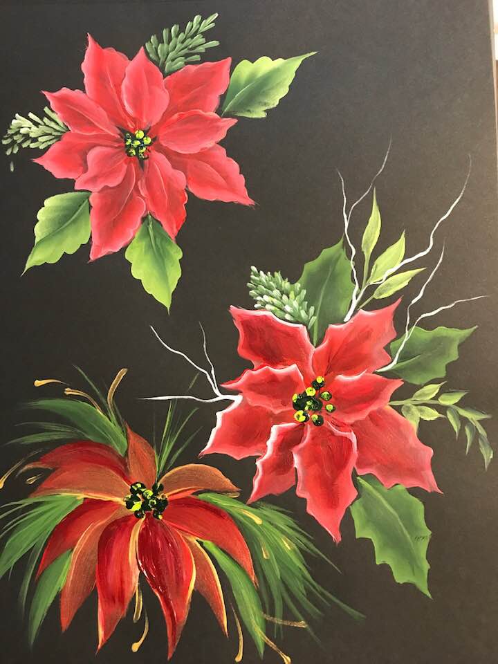 Stroke Study Lesson 8 - Christmas Florals and Greenery  Downloadable Video Lesson