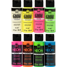 FolkArt Neon and Neon Glow Acrylic Paint 2 oz.