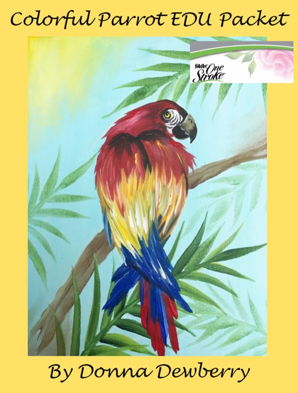 EDU Packets (Painting Parties) Colorful Parrot