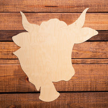 Cow with Garland and Wreath Wood Cutouts