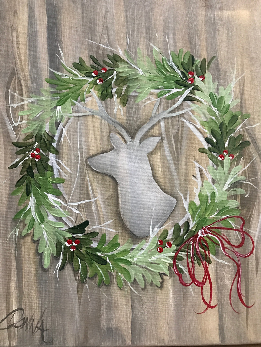 Holiday Deer Wreath Downloadable Video Lesson