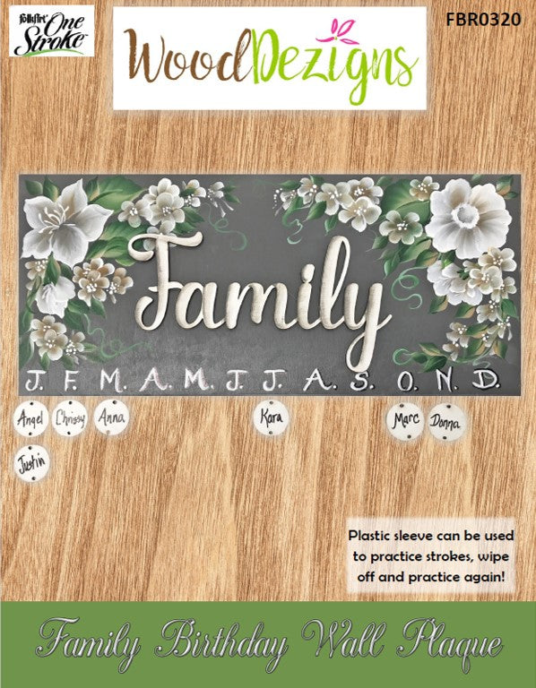 Family Birthday Wall Plaque WoodDezigns Packet
