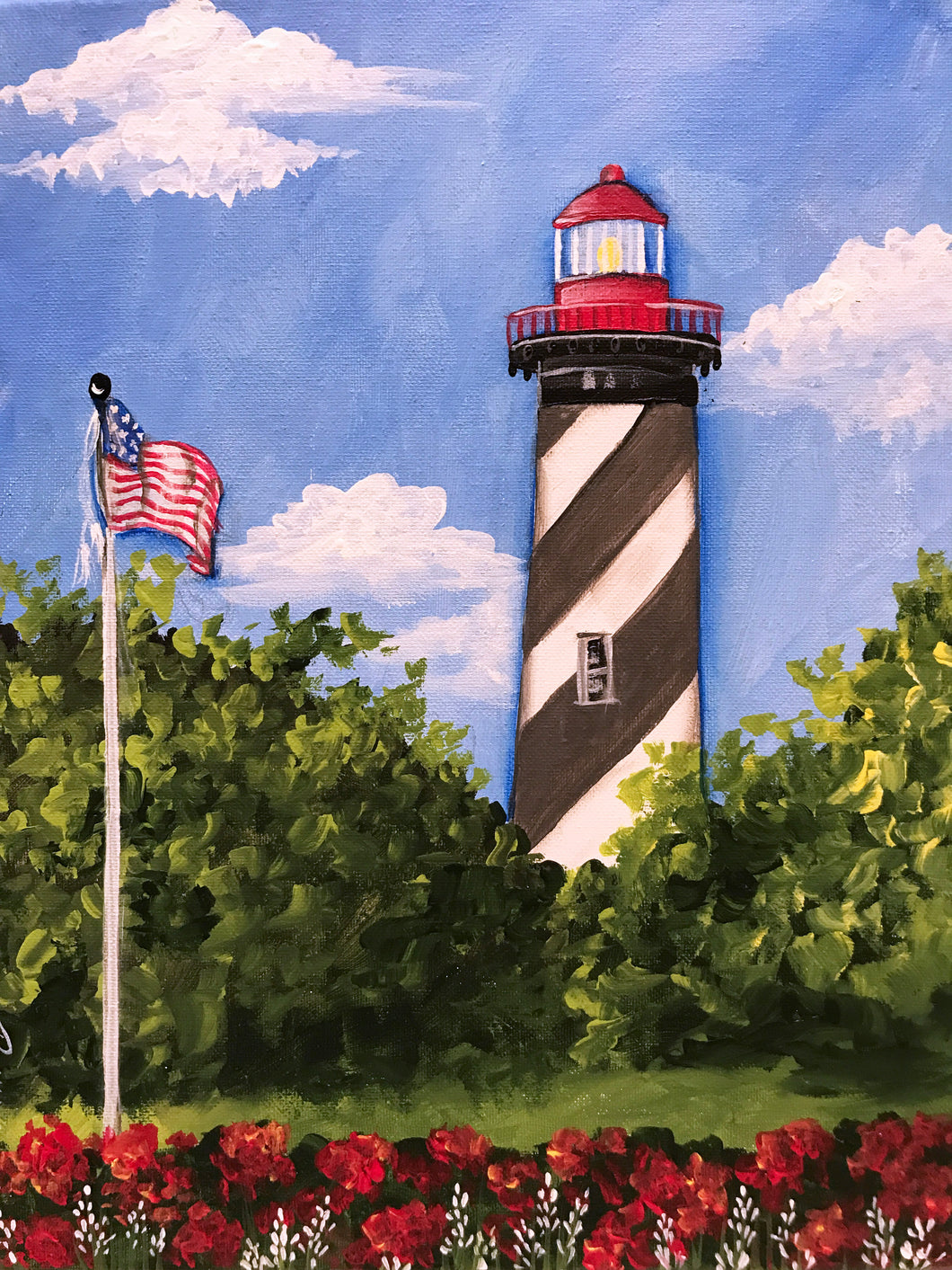 Red-Topped Lighthouse Landscape Downloadable Video Lesson