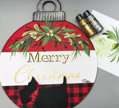 Holiday Ornament Sign Downloadable Video Lesson