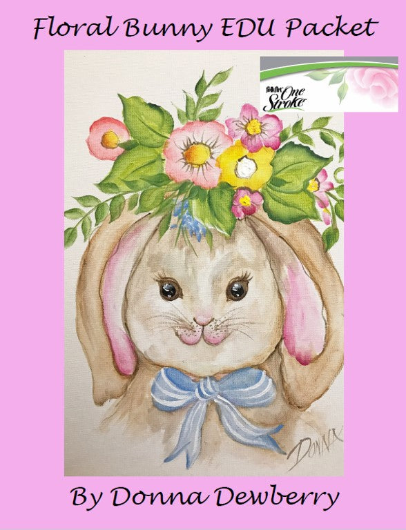 EDU Packets (Painting Parties) Floral Bunny