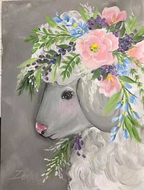 Vintage Floral Animal - Lamb Downloadable Video Lesson