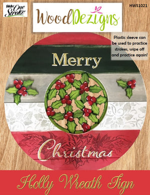 Holly Wreath Sign WoodDezigns Packet
