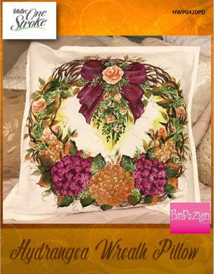 PenDezign Hydrangea Wreath Pillow