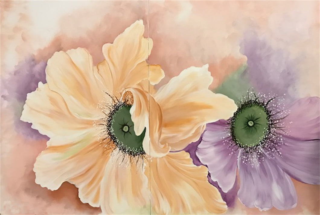 Oversize Floral Watercolor Effect Downloadable Video Lesson