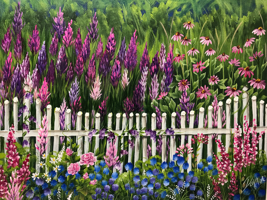 Purple & Pink Cottage Garden Downloadable Video Lesson