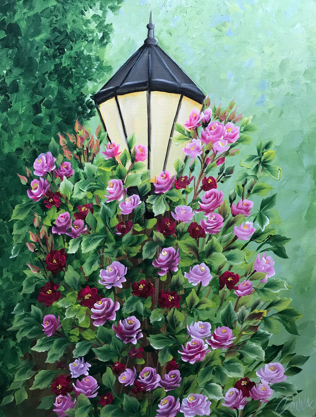 Rose Covered Lamp Post Downloadable Video Lesson