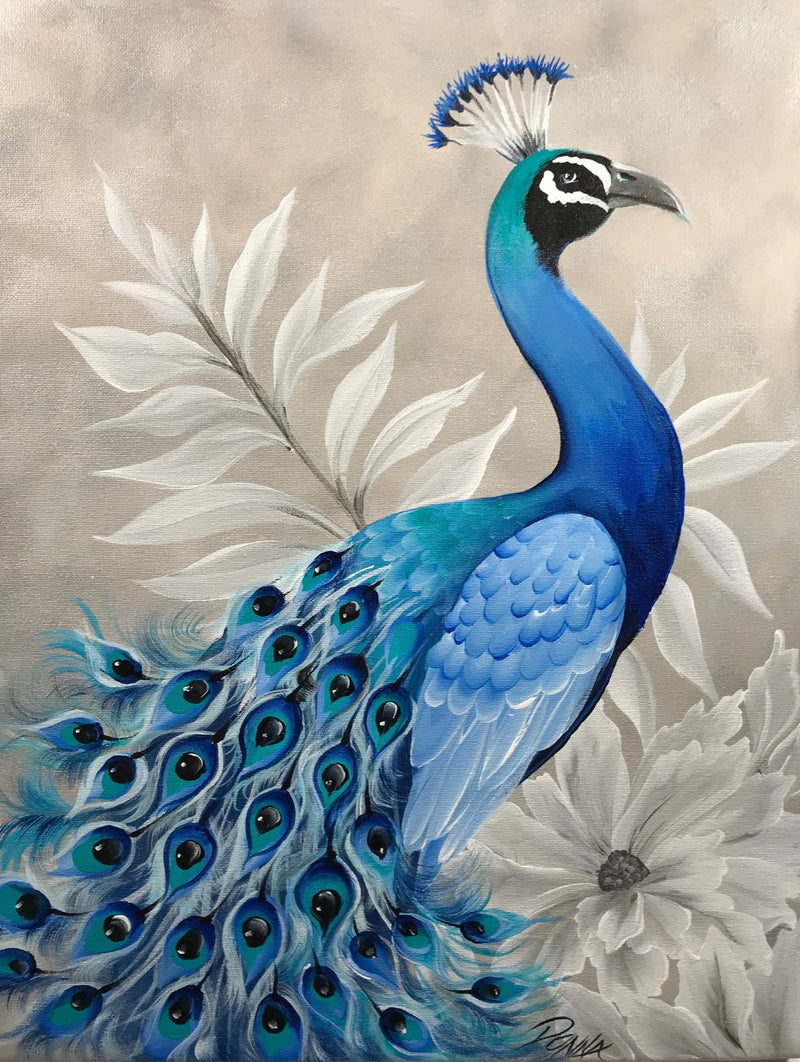 画材 Peacockesque Elegant Metallic Peacock Downloadable Video Lesson – Dewberry U