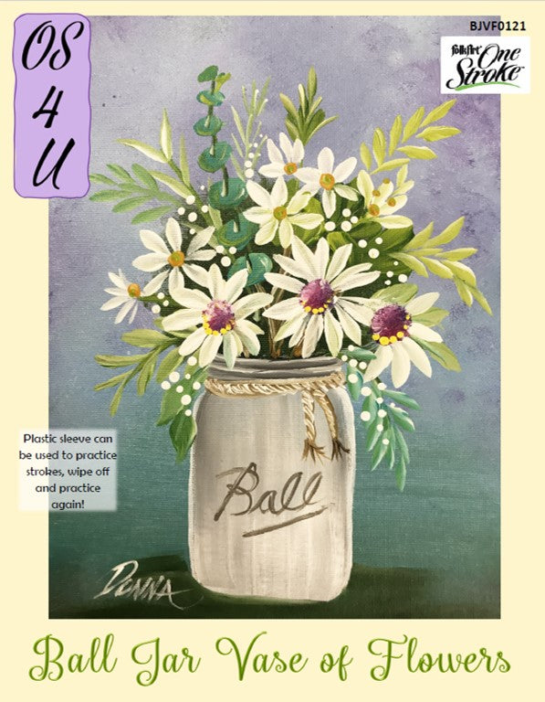 OS4U Packet - Ball Jar Vase of Florals
