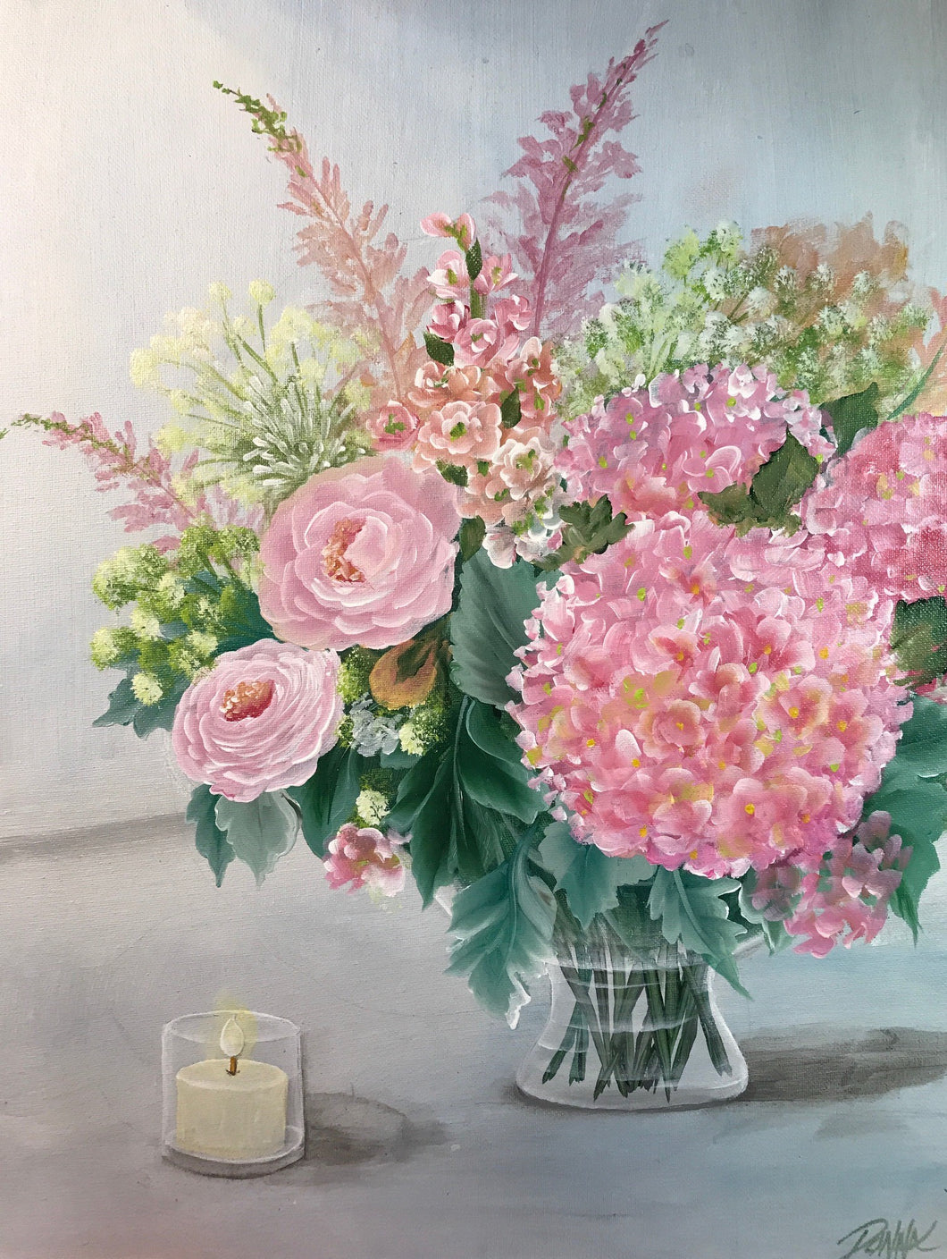 Pink Hydrangeas and Roses Bouquet Downloadable Video Lesson