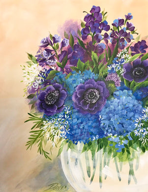 Purple and Blue Bouquet Downloadable Video Lesson