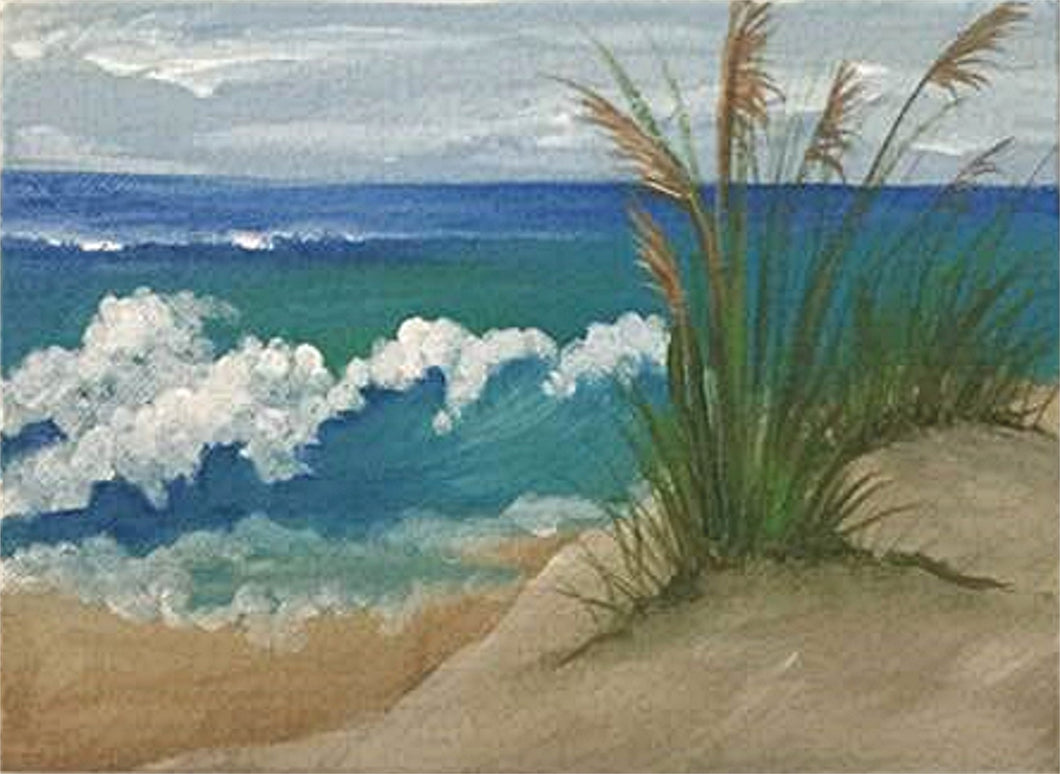Mini Canvas - Seagrass Beachscape Downloadable Video Lesson