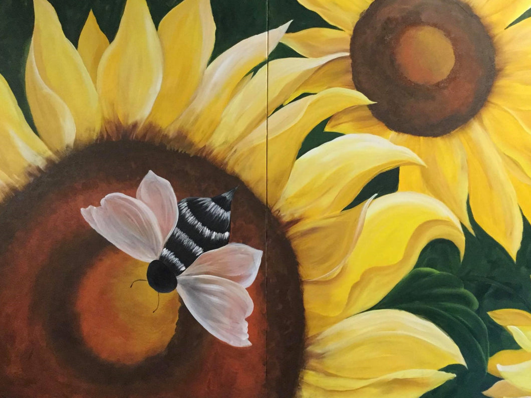 Sunflowers and Bee Downloadable Video Lesson