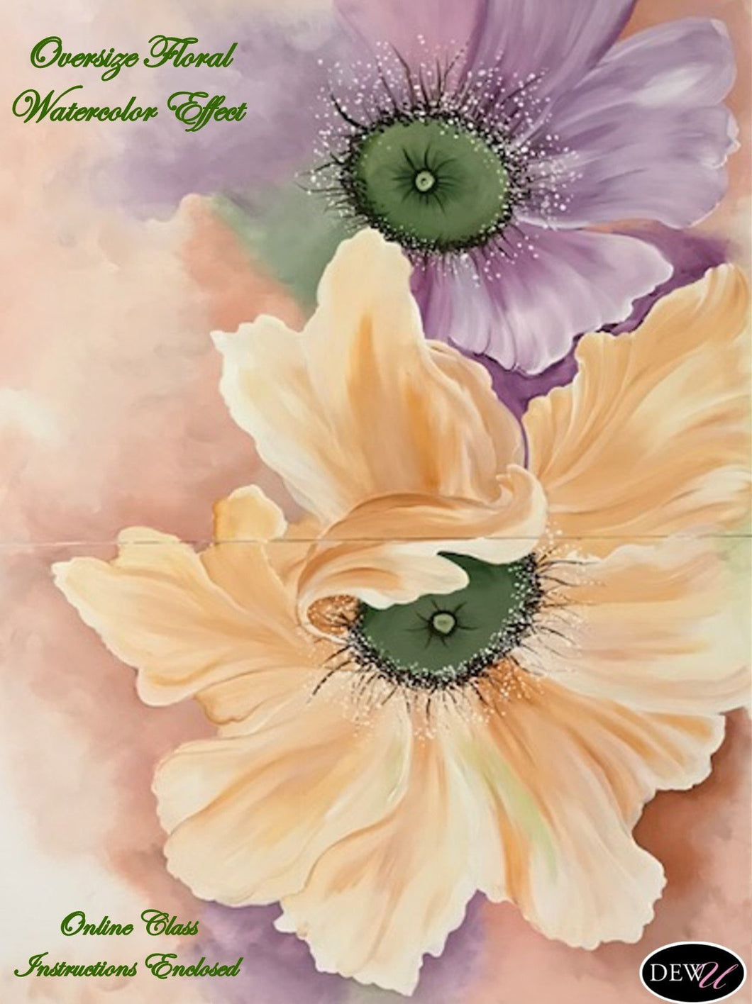 Oversize Floral Watercolor Effect-PP