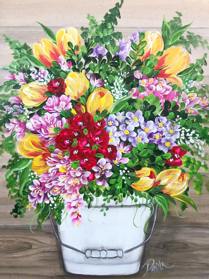 Bucket of Flowers Downloadable Video Lesson