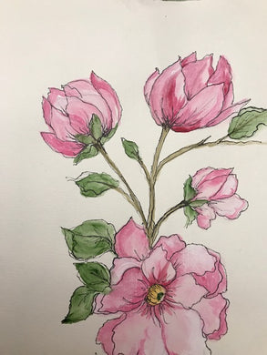 Watercolor Acrylic - Rose Downloadable Video Lesson