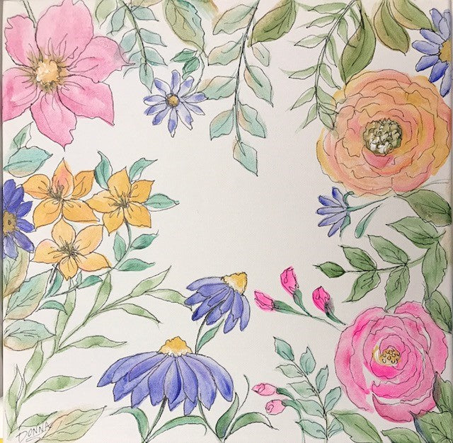 Watercolor Acrylic - Wildflower Downloadable Video Lesson